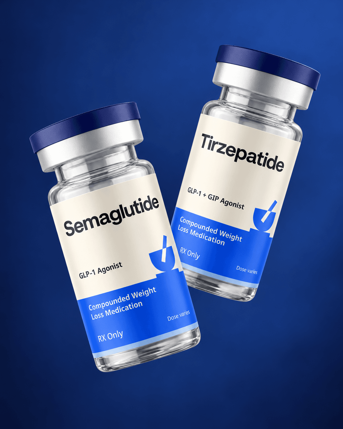 Semaglutide and tirzepatide product illustration